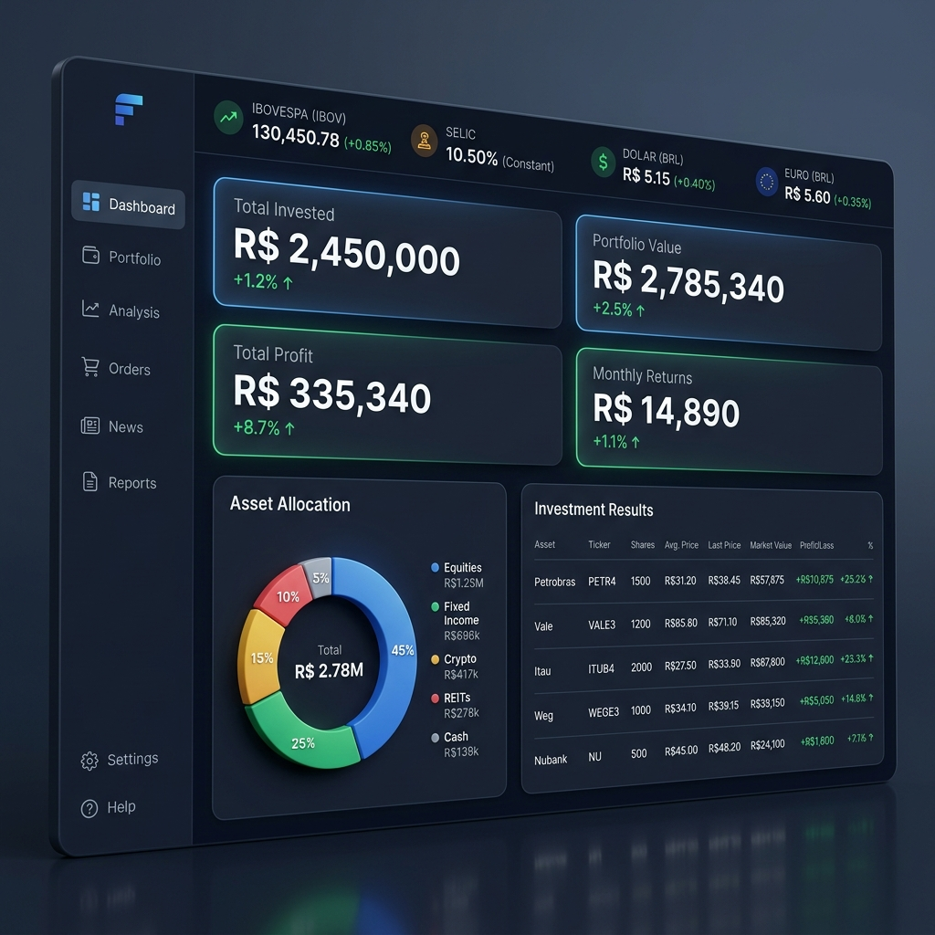 Dashboard do .Invest